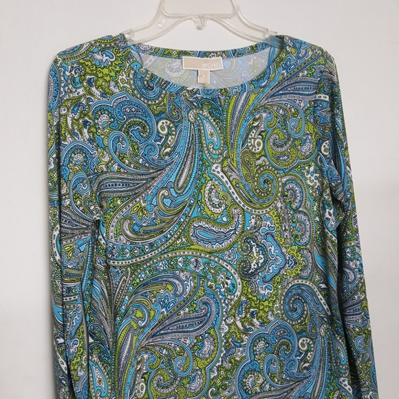 New Michael Kors Paisley 3/4 Sleeve Dress NWT - Picture 2 of 8